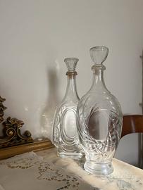 Coppia Bottiglie per liquori Vintage anni ‘60/‘70