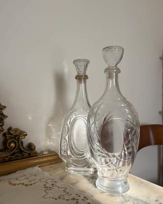 Coppia Bottiglie per liquori Vintage anni ‘60/‘70