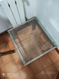 Tavolino Tau Mid-Century in acciaio di Gae Aulenti