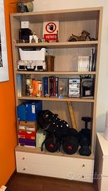 Libreria Moderna con Ripiani Regolabili e Cassetti