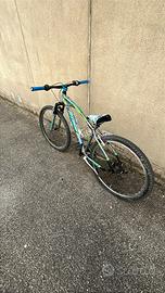 bicicletta MTB modificata in Wheelie Bike