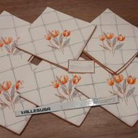 6 Tovaglioli Nuovi Puro Cotone Vallesusa