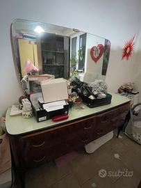 Como’ comodini specchio antico letto cassettiera