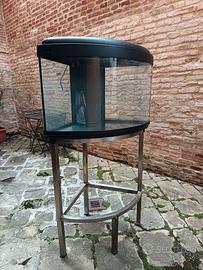 Acquario Angolare con supporto e accessori
