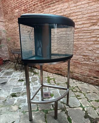 Acquario Angolare con supporto e accessori