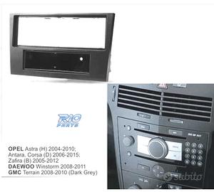 CORNICE NERA PER AUTORADIO 1-DIN PER OPEL ASTRA H 