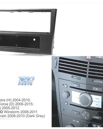 CORNICE NERA PER AUTORADIO 1-DIN PER OPEL ASTRA H 