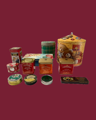Scatole di latta vintage da collezione