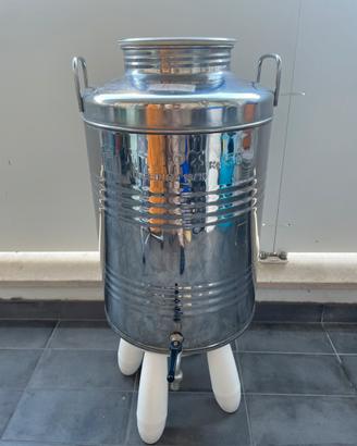 Bidone per olio acciaio inox