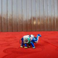 ELEFANTINO INDIANO ARGENTO SMALTATO