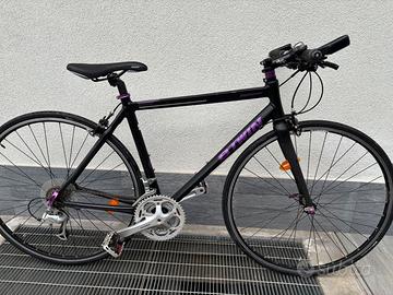 Bici Triban corsa/città, tgS, forcelle carbonio