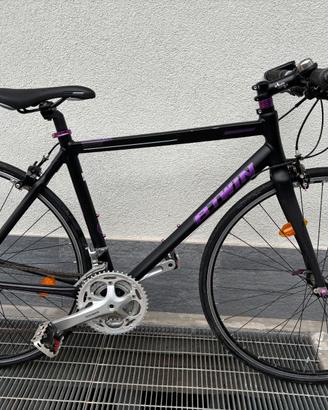 Bici Triban corsa/città, tgS, forcelle carbonio