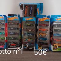 Hot Wheels lotto Blister 5 auto + omaggio nuovi