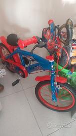 bici spaiderman misura 14 nuova mai usata 