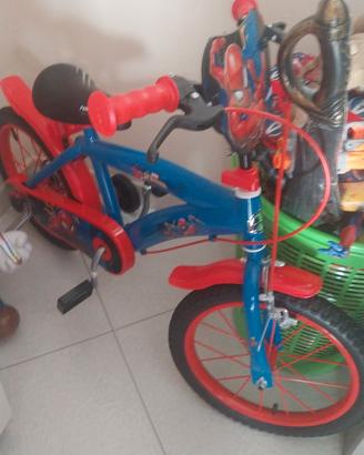 bici spaiderman misura 14 nuova mai usata 