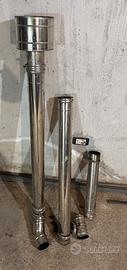 Canna fumaria inox da80, comignolo, curve, raccor