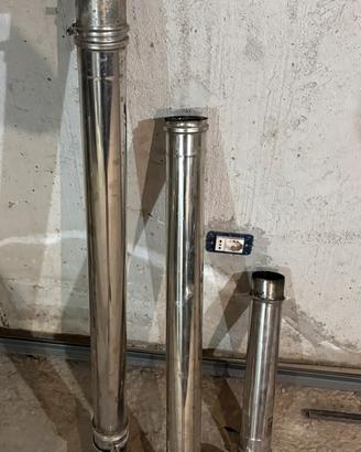 Canna fumaria inox da80, comignolo, curve, raccor
