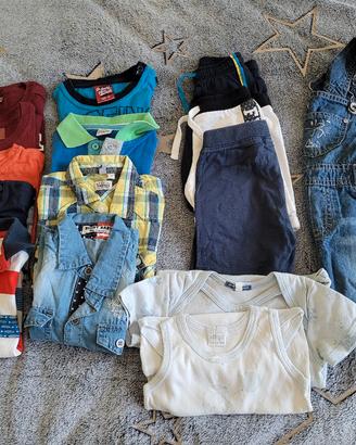 set abbigliamento vestiti bambino estate 12 mesi