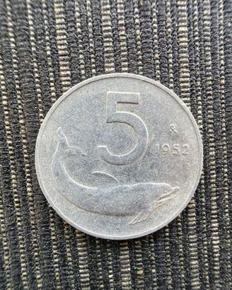 Monete da 5 Lire dal 1951 al 1955