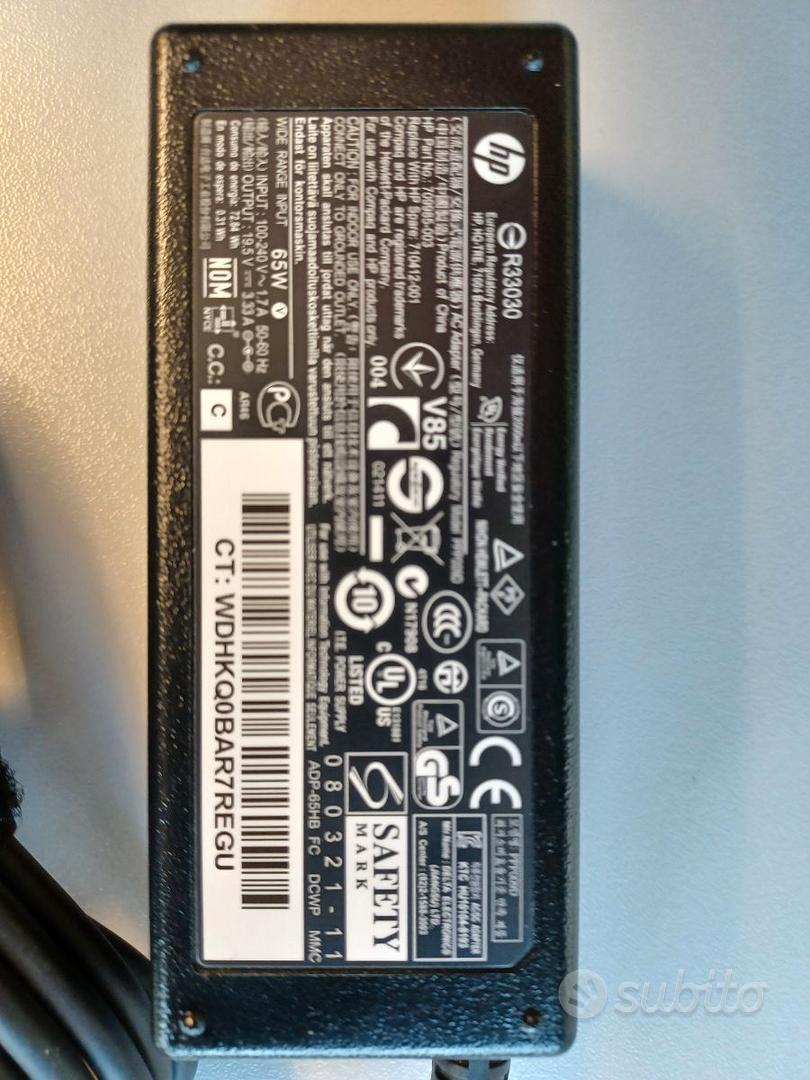 HP alimentatore per PC - output 18,5V a 3,5A - Informatica In vendita a  Vicenza