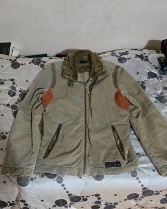 giubbotto/giacca bomber militare con pellicciotto