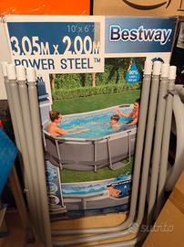 Bestway piscina ovale 3x2 altezza 85 cm con pompa 