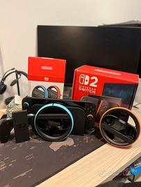 Nintendo Switch 2+volanti+3 giochi - Come Nuovo