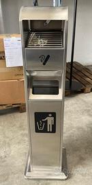 Cestino posacenere a colonna da esterno SILVER