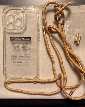 Cover trasparente con cordino per iPhone 13 Pro