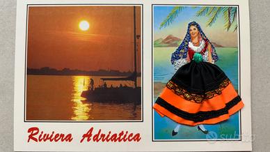 2 Cartoline Vintage "Vestite" Riviera Adriatica