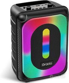 Cassa Bluetooth Potente con Luci, 24Ore Playtime