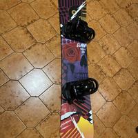 Tavola da snowboard completa di attacchi