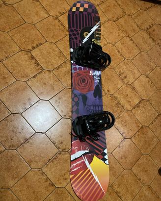 Tavola da snowboard completa di attacchi