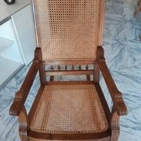 Dondolo antico con paglia di Vienna