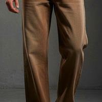 Jeans baggy marroni uomo