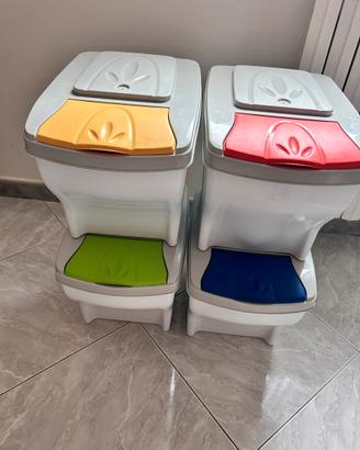 Set 4 bidoni impilabile