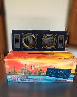 Cassa amplificatore stereo 200 w vintage