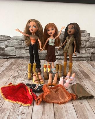 3 bambole Bratz con accessori 2001/2003