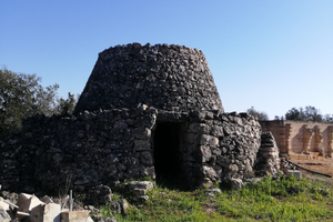 Trullo panoramico in collina da restaurare