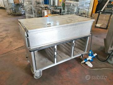 carrello con vasca scaldavivande usato
