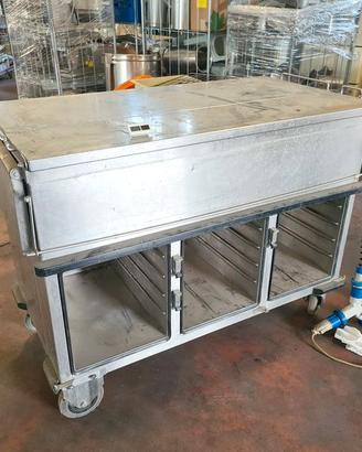 carrello con vasca scaldavivande usato