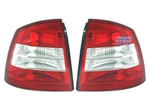 FANALI PER OPEL ASTRA G 3P 5P 97-04 LED ROSSO CROM