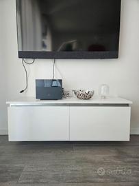 Mobile basso living Stosa bianco con 2 ante