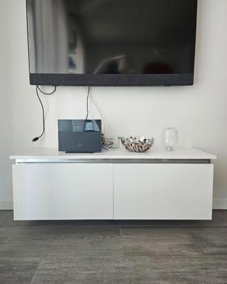 Mobile basso living Stosa bianco con 2 ante