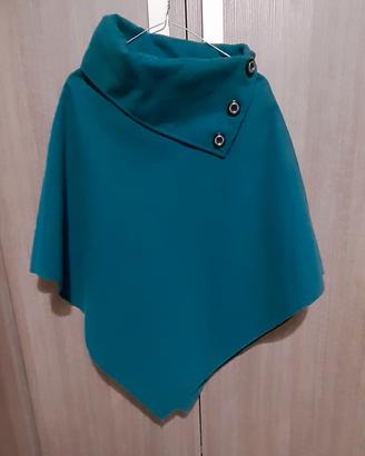 Mantella invernale da donna color verde petrolio 