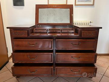 Comò/Credenza Artigianale Ciliegio con Specchiera