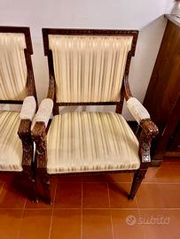 Coppia poltrone intarsiate