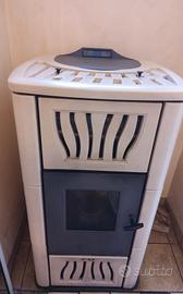 stufa a pellet idro Cola core Avorio + tubi