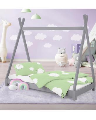 Lettino montessori  a tenda indiana