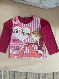 maglietta a maniche lunghe benetton in cotone